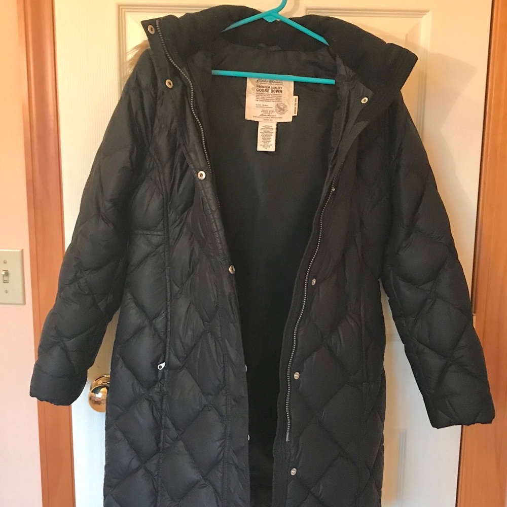 Women’s black Eddie Bauer down filled coat